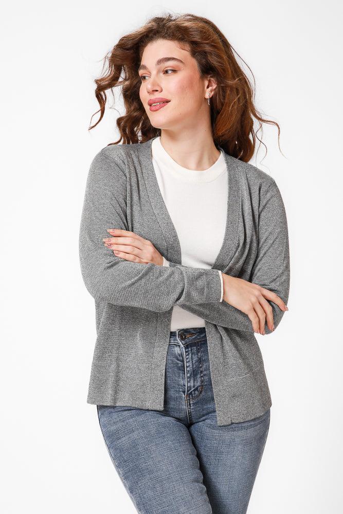 KENNETH COLE - קרדיגן בייסיק בצבע אפור - MASHBIR//365