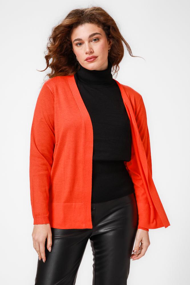 KENNETH COLE - קרדיגן בייסיק בצבע כתום - MASHBIR//365