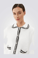 MORGAN - קרדיגן לבן עם שרוולים ארוכים - MASHBIR//365