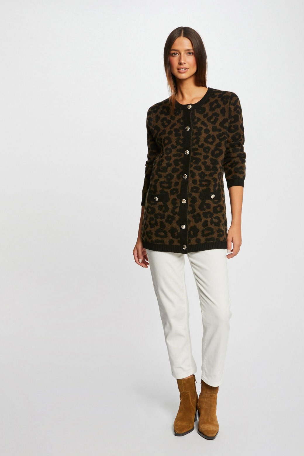 MORGAN - קרדיגן לנשים הדפס מנומר - MASHBIR//365