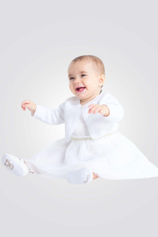 OBAIBI - קרדיגן לתינוקות בצבע לבן - MASHBIR//365