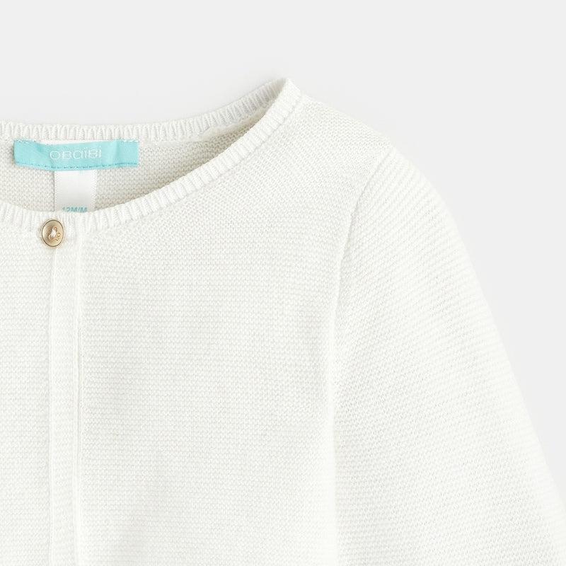OBAIBI - קרדיגן לתינוקות בצבע לבן - MASHBIR//365