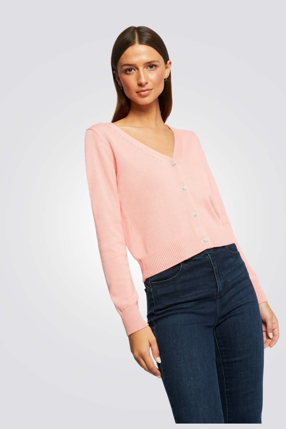 MORGAN - קרדיגן נשים בצבע ורוד - MASHBIR//365