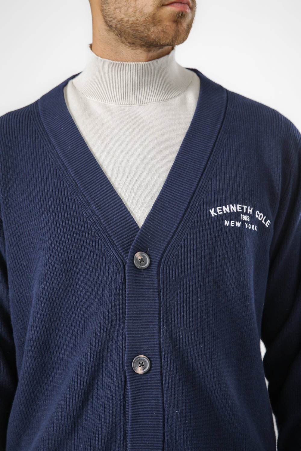 KENNETH COLE - 'קרדיגן ריב לוגו קולג - MASHBIR//365