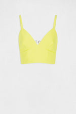 MORGAN - קרופ טופ בצבע צהוב - MASHBIR//365