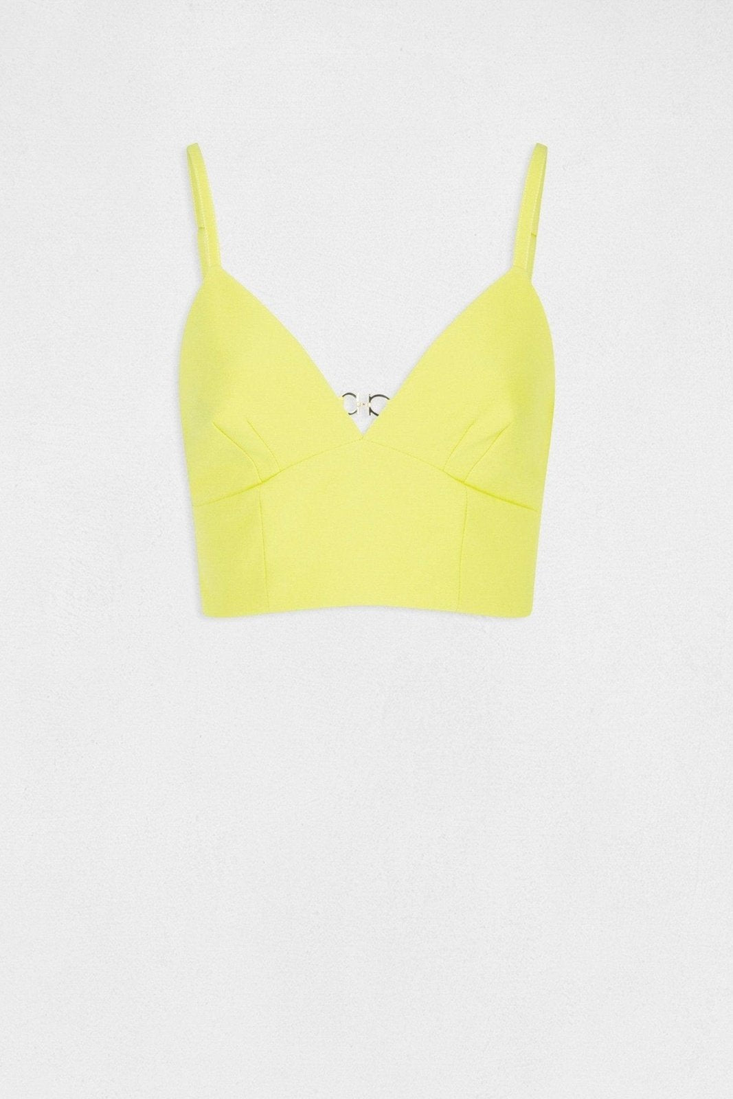 MORGAN - קרופ טופ בצבע צהוב - MASHBIR//365