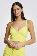 MORGAN - קרופ טופ בצבע צהוב - MASHBIR//365