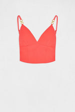 MORGAN - קרופ טופ בצבע כתום - MASHBIR//365