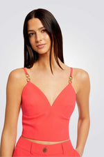 MORGAN - קרופ טופ בצבע כתום - MASHBIR//365