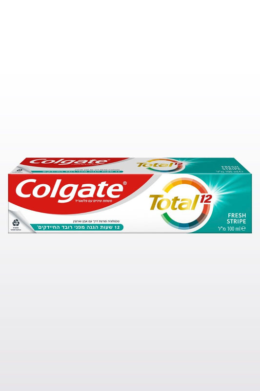 Colgate - קולגייט משחת שיניים טוטאל פסים מרעננים 100 מ"ל - MASHBIR//365