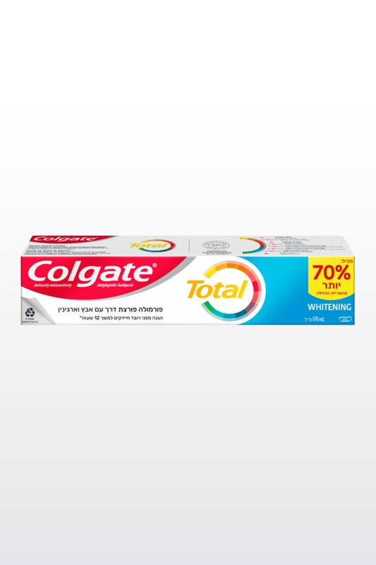Colgate - קולגייט משחת שיניים טוטאל הלבנה 170 מ"ל - MASHBIR//365