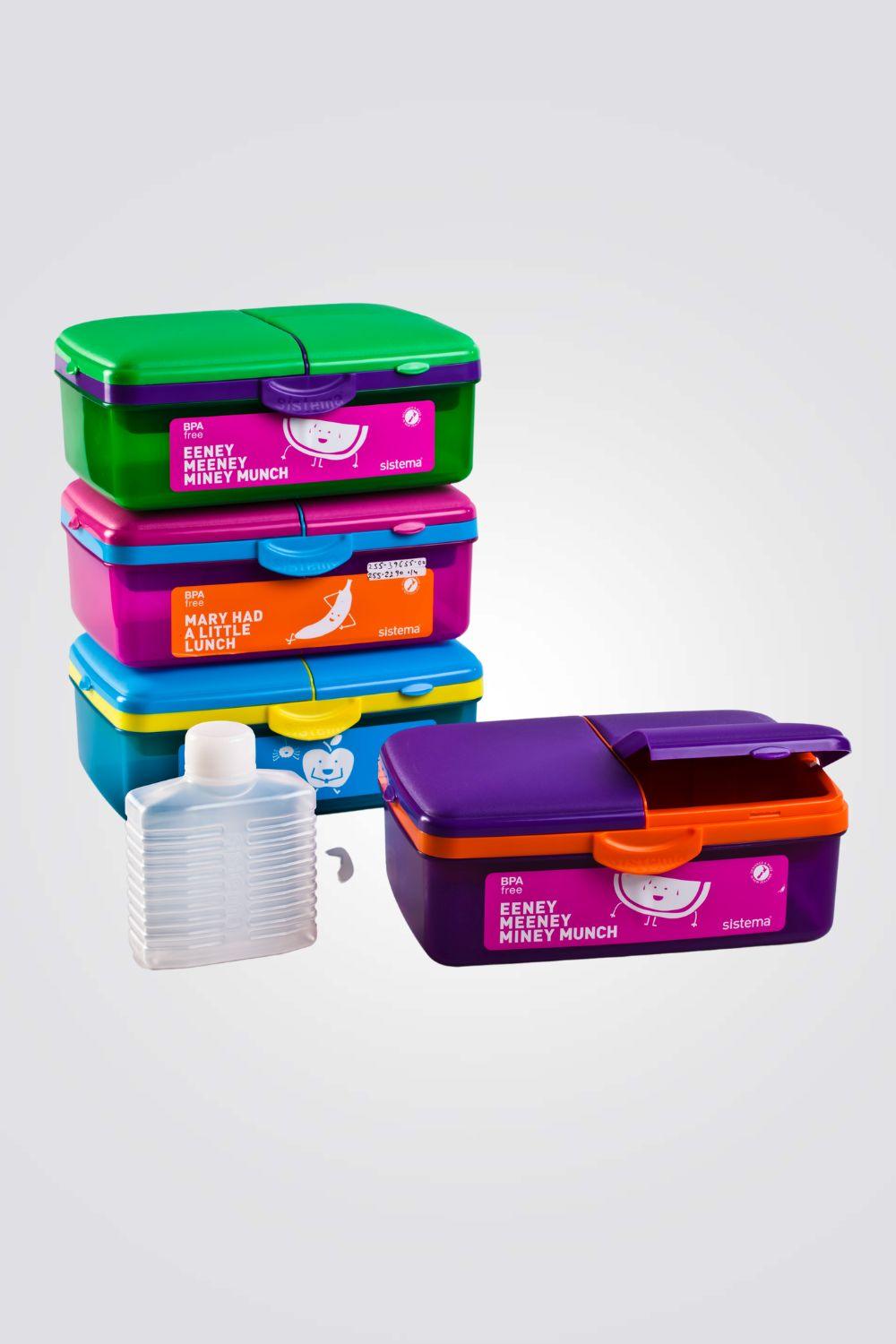 SISTEMA - לאנצ' - קופסת איחסון ירוקה מלבנית מחולקת+בקבוק - MASHBIR//365