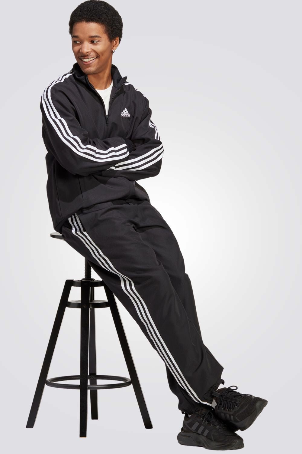 ADIDAS - חליפת אימון לגברים 3S WV בצבע שחור - MASHBIR//365