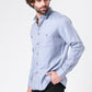 KENNETH COLE - LT BLUE חולצה מכופתרת צבע במבוק - MASHBIR//365 - 4