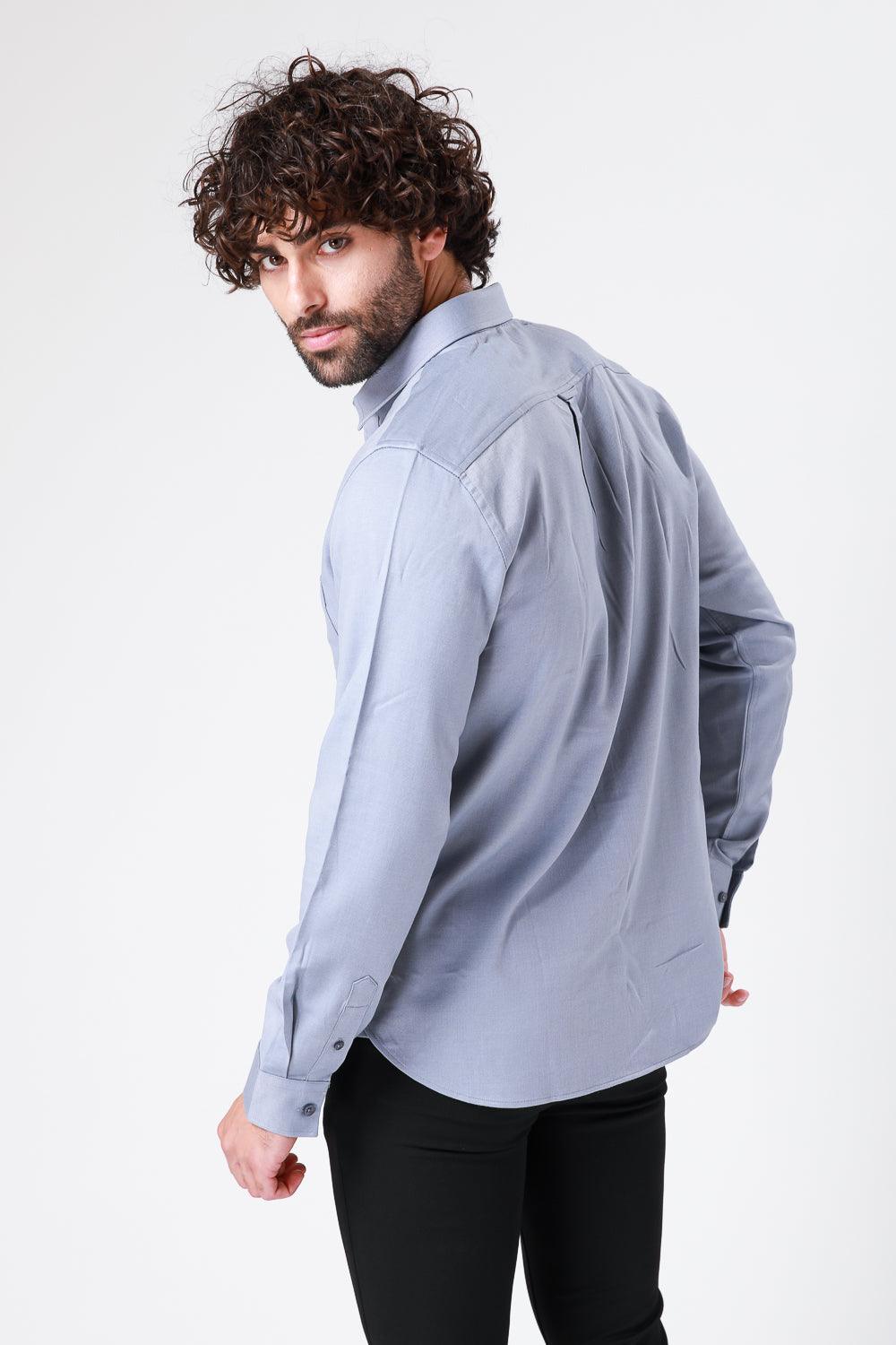 KENNETH COLE - LT BLUE חולצה מכופתרת צבע במבוק - MASHBIR//365
