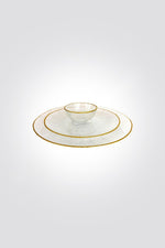 GROOPY - צלחת מנה ראשונה פס זהב 21 ס"מ - MASHBIR//365