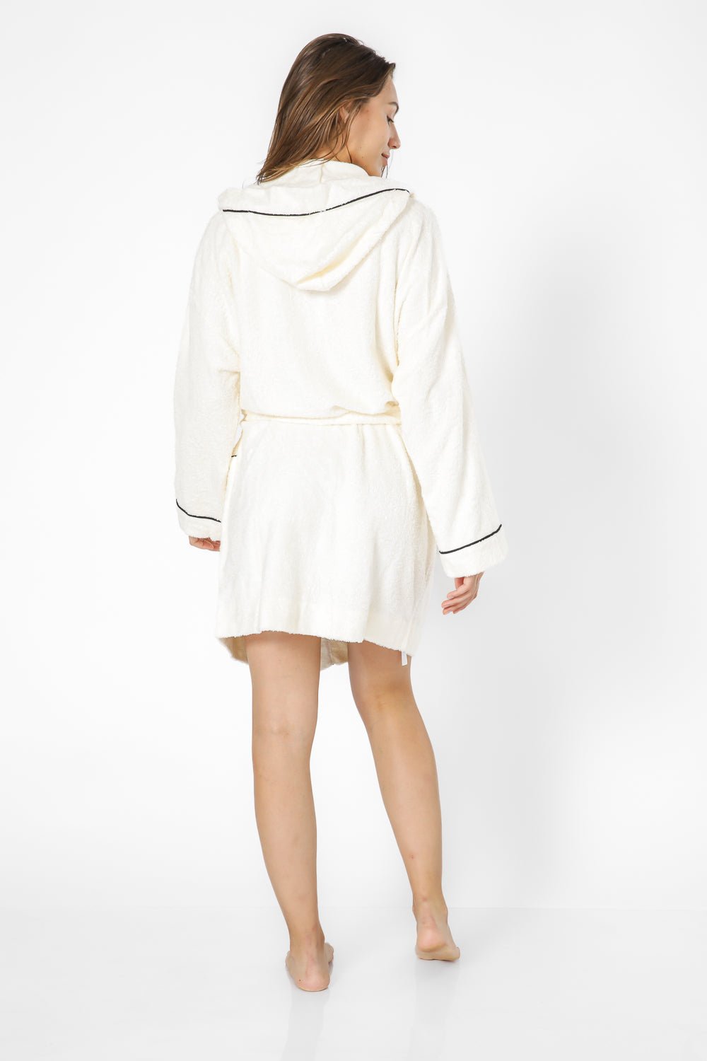 DELTA - חלוק בית עם קפוצ’ון מבד מגבת - MASHBIR//365