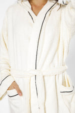 DELTA - חלוק בית עם קפוצ’ון מבד מגבת - MASHBIR//365