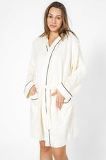 DELTA - חלוק בית עם קפוצ’ון מבד מגבת - MASHBIR//365