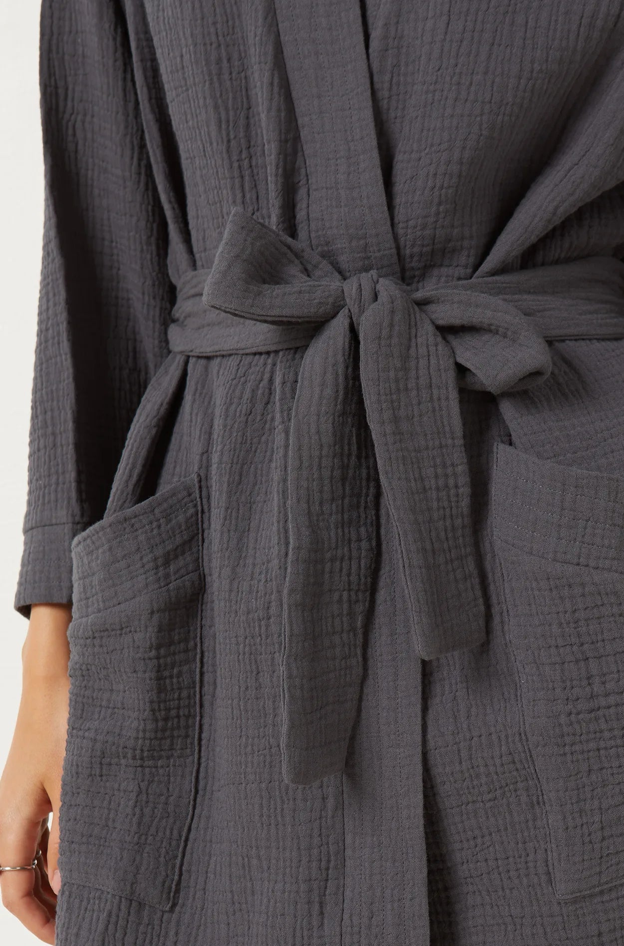 ETAM - חלוק בית כותנה VICKA אפור - MASHBIR//365