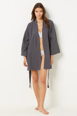 ETAM - חלוק בית כותנה VICKA אפור - MASHBIR//365