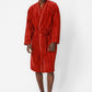 KENNETH COLE - חלוק מגבת אריגת פסים בצבע אדום - MASHBIR//365 - 1