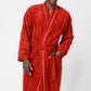 KENNETH COLE - חלוק מגבת אריגת פסים בצבע אדום - MASHBIR//365 - 4