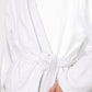 KENNETH COLE - חלוק מגבת אריגת פסים בצבע לבן - MASHBIR//365 - 3