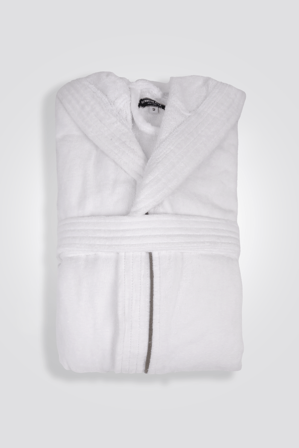 KENNETH COLE - חלוק מגבת עם כובע בצבע לבן - MASHBIR//365