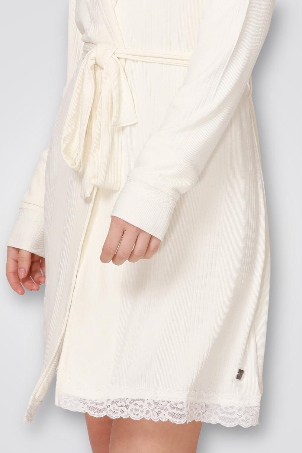 KENNETH COLE - חלוק מודל ריב בצבע קרם - MASHBIR//365