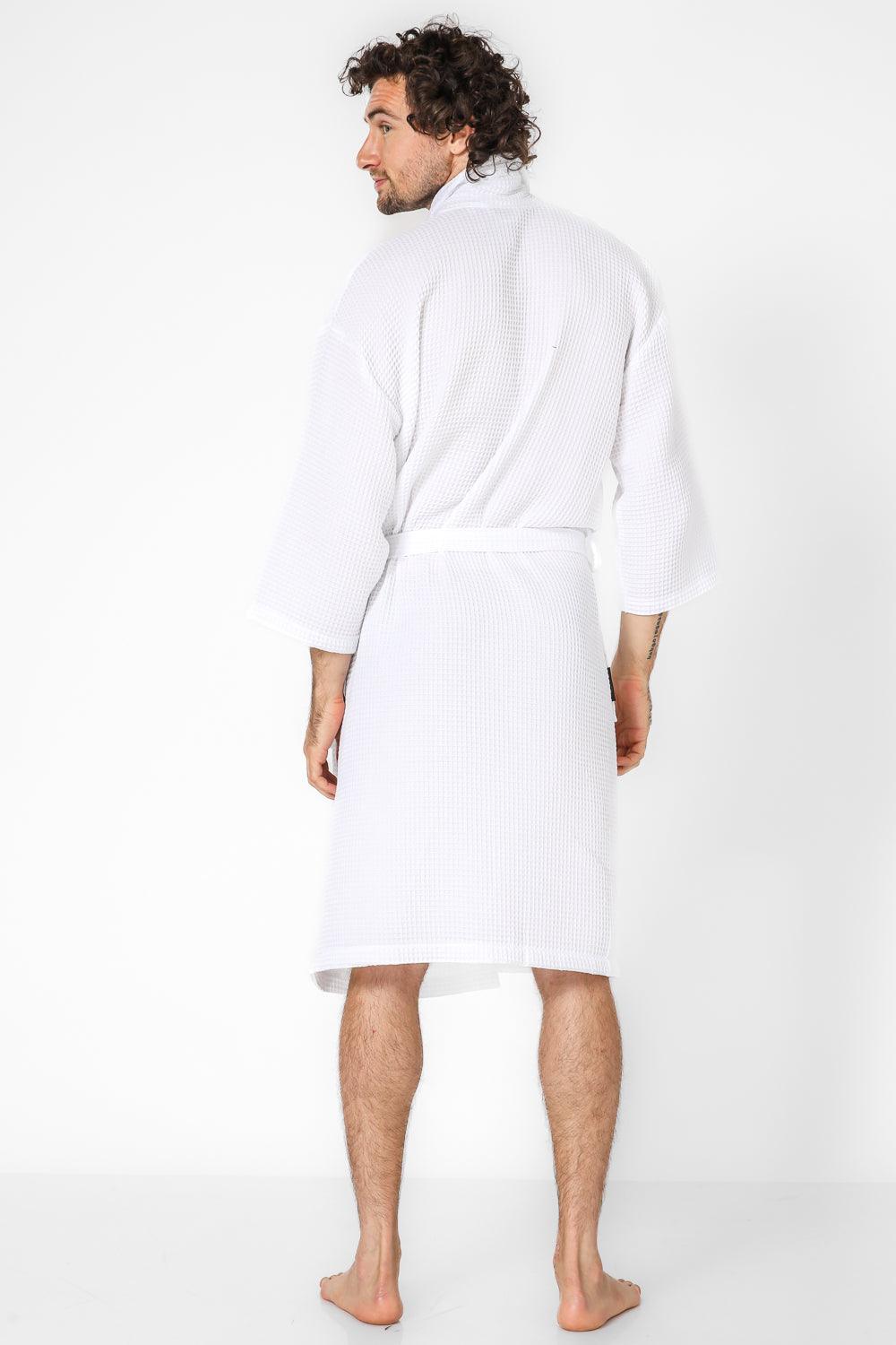 KENNETH COLE - חלוק רחצה יוניסקס בצבע לבן - MASHBIR//365