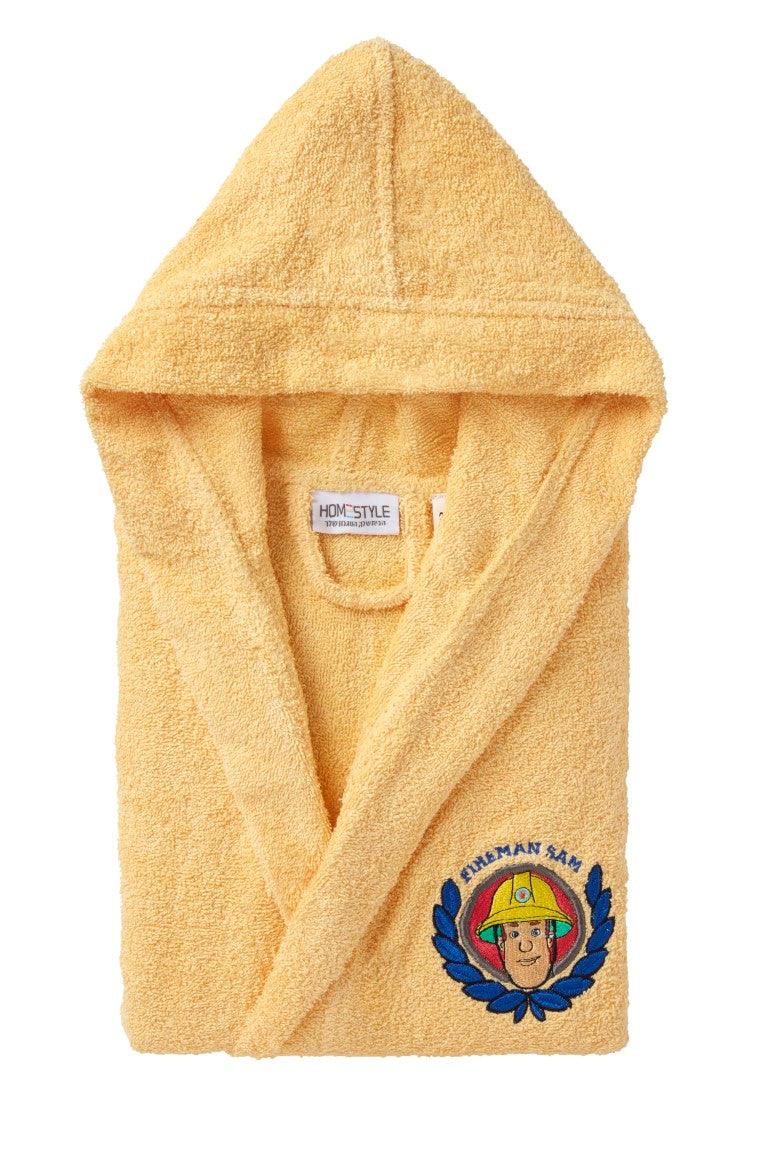 HOMESTYLE - חלוק רחצה לילדים סמי הכבאי 14-12 בצבע צהוב - MASHBIR//365