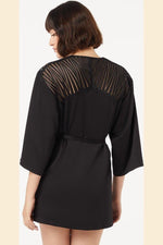 ETAM - חלוק סאטן EXQUISE שחור - MASHBIR//365