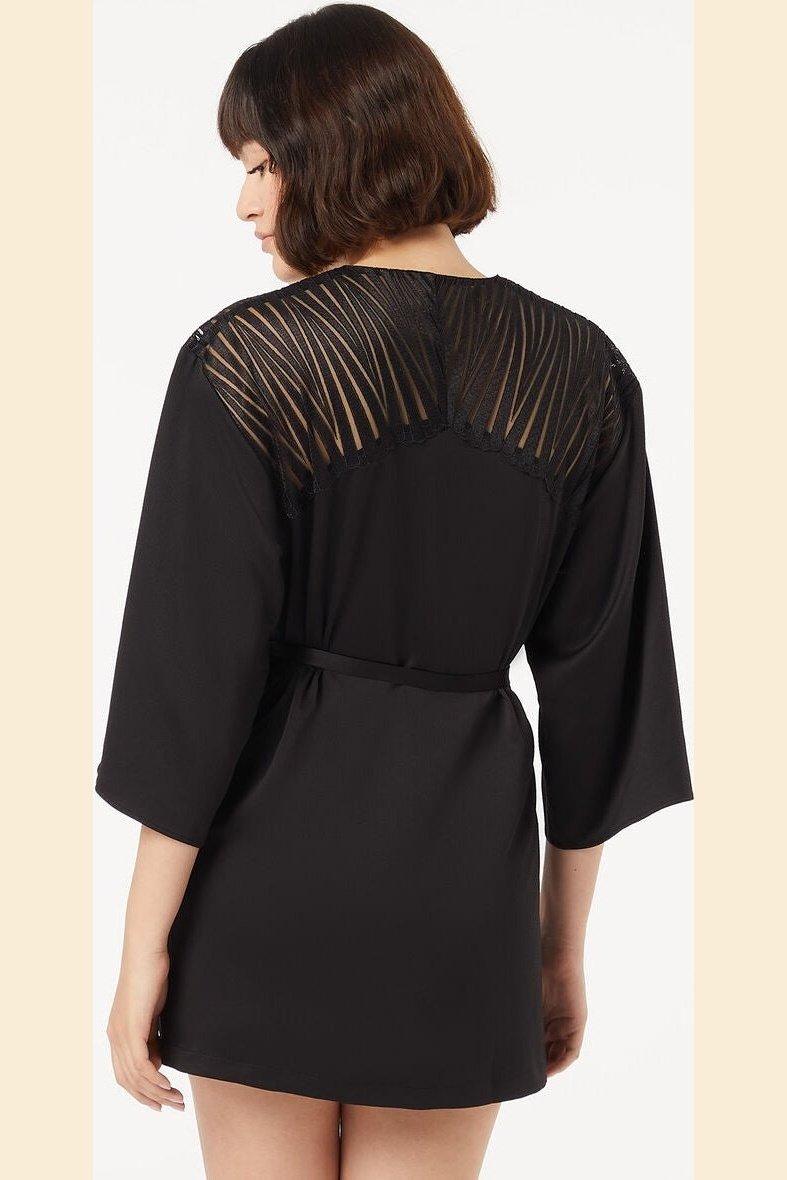 ETAM - חלוק סאטן EXQUISE שחור - MASHBIR//365