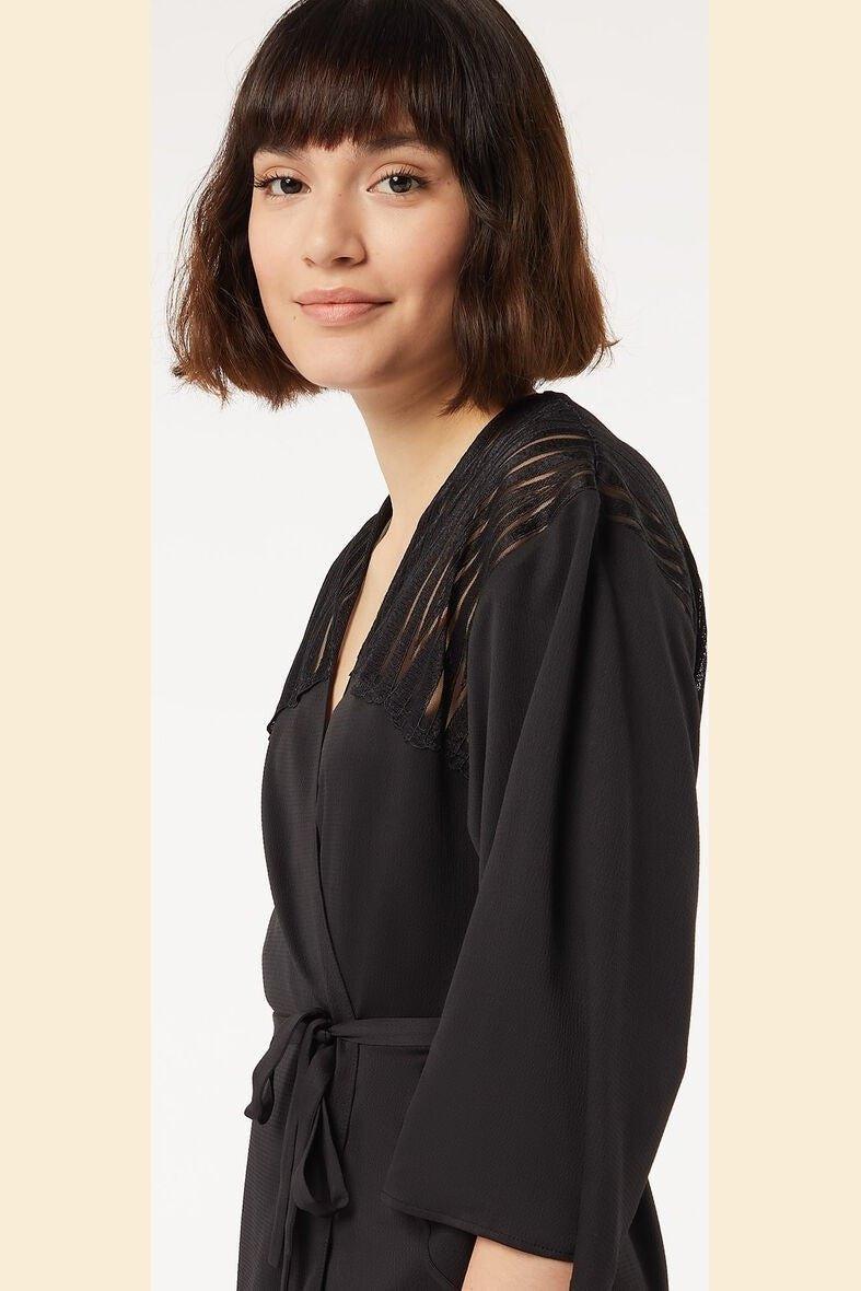 ETAM - חלוק סאטן EXQUISE שחור - MASHBIR//365