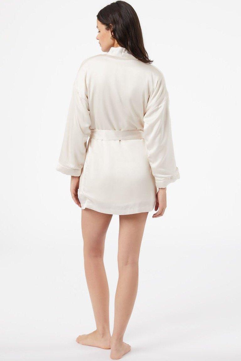 ETAM - חלוק סאטן עם בטנת פליז NEW SIBERIAN קרם - MASHBIR//365