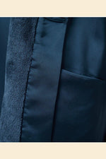 ETAM - חלוק סאטן עם בטנת פליז NEW SIBERIAN כחול - MASHBIR//365