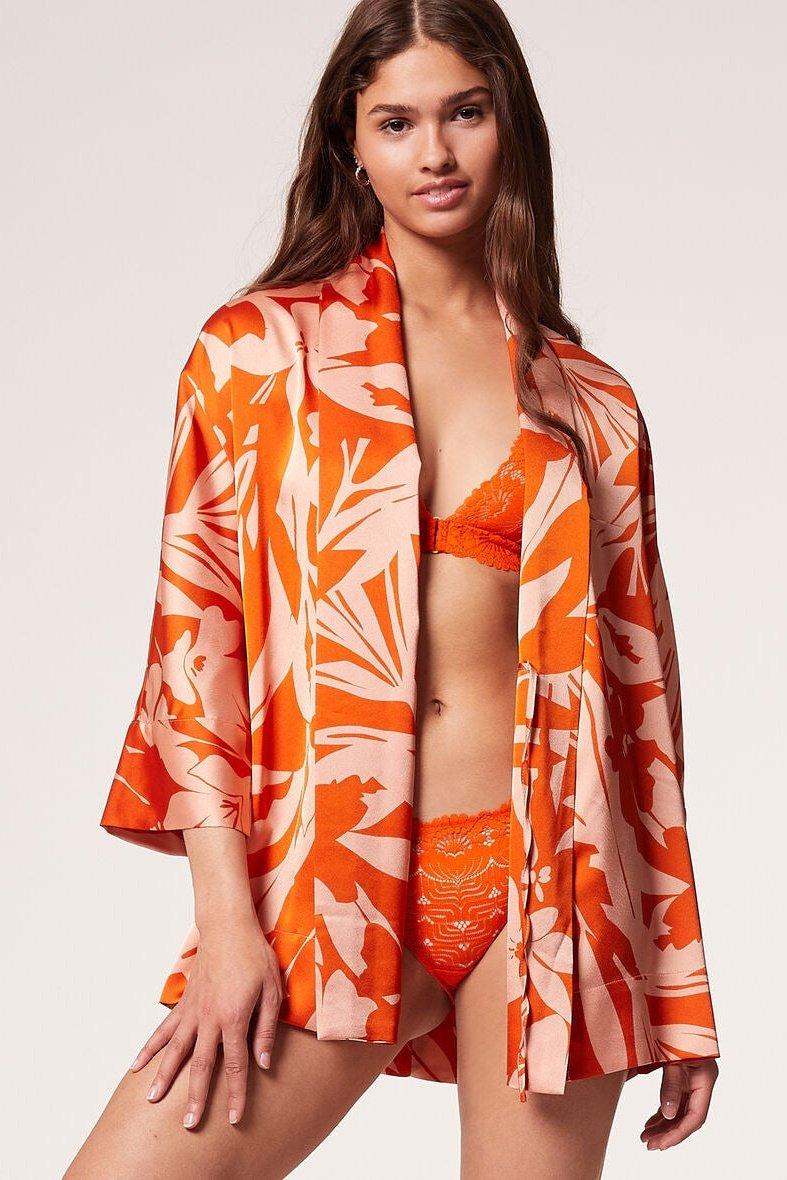 ETAM - חלוק סאטן MAJA הדפס פרחים - MASHBIR//365