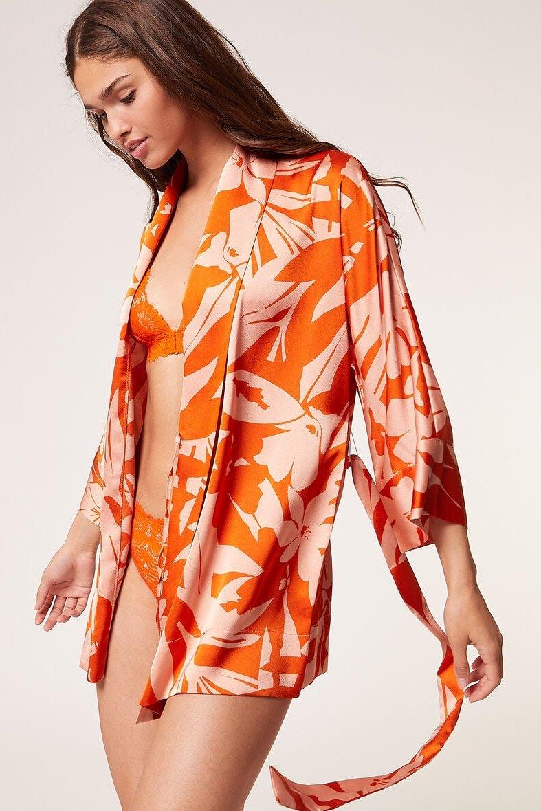 ETAM - חלוק סאטן MAJA הדפס פרחים - MASHBIR//365