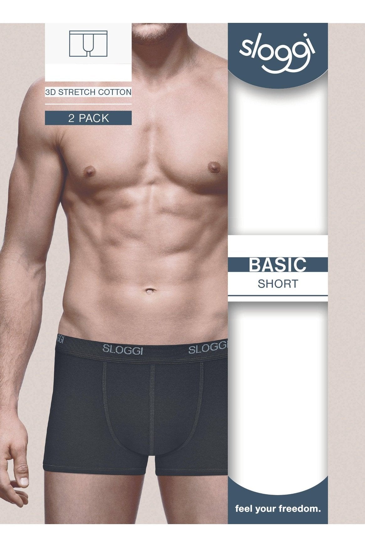 SLOGGI - מארז 2 בוקסרים 24/7 Short שחורים - MASHBIR//365