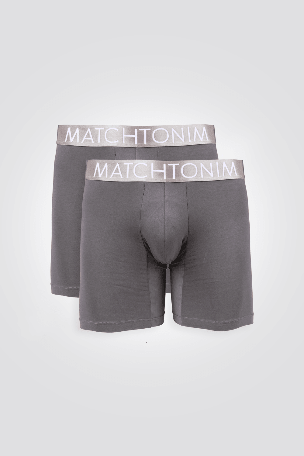 DELTA - מארז 2 בוקסרים ארוכים D-POUCH בצבע אפור - MASHBIR//365