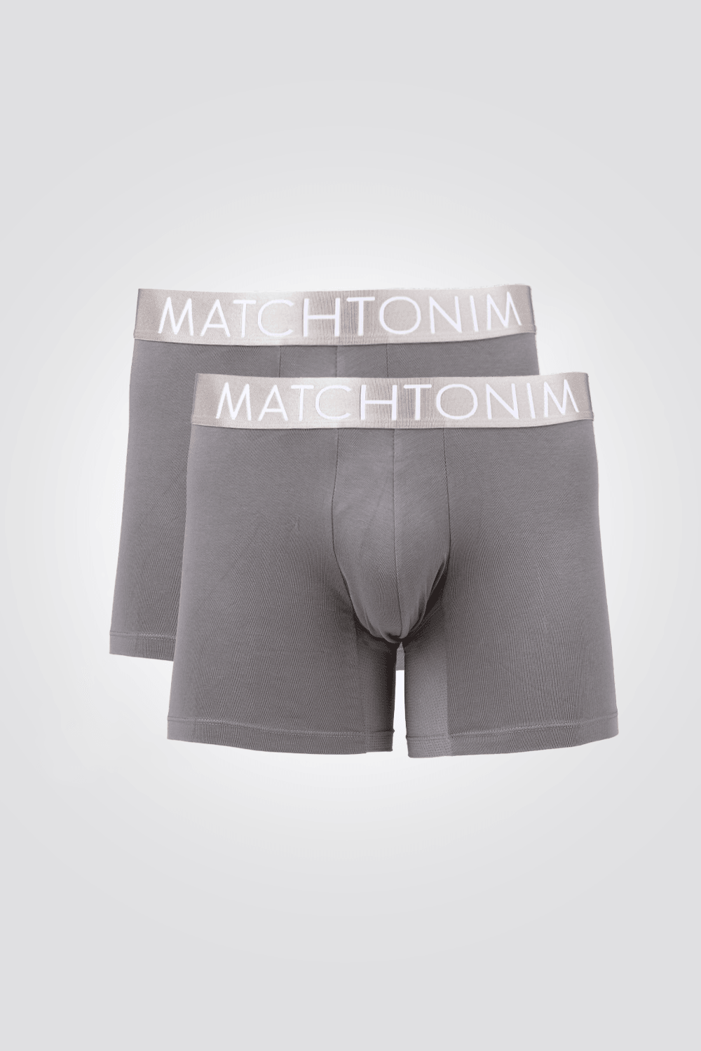 DELTA - מארז 2 בוקסרים קצרים D-POUCH בצבע אפור - MASHBIR//365