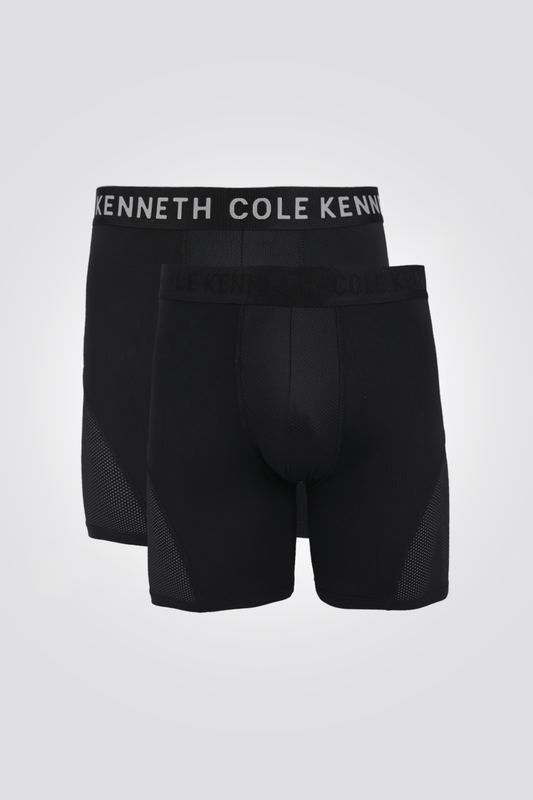 KENNETH COLE - מארז 2 בוקסרים מחומר מנדף זיעה בצבע שחור - MASHBIR//365