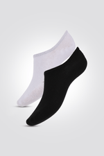 DELTA - מארז 2 גרבי קרסוליות לנשים בצבע שחור ואפור - MASHBIR//365