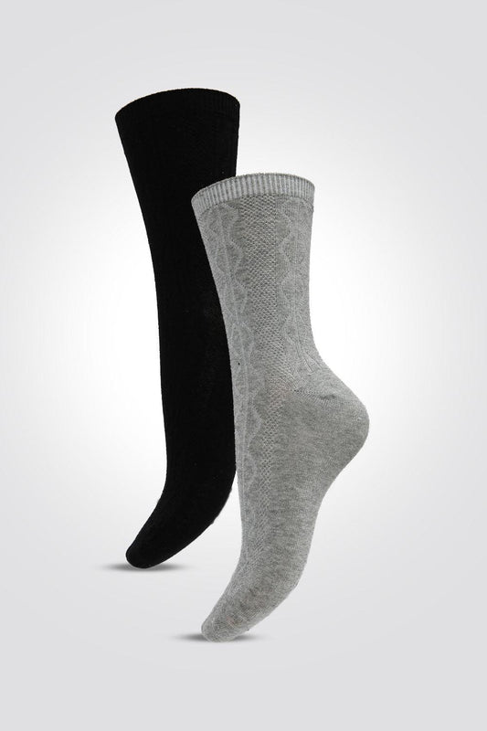DELTA - מארז 2 גרביים באורך רגיל BRAIDS STYLE - MASHBIR//365