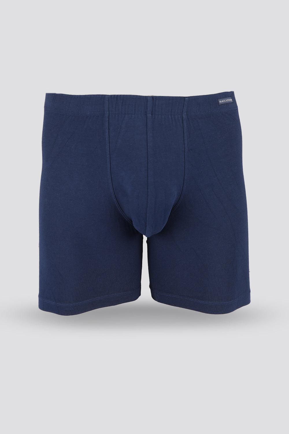 DELTA - מארז 2 תחתוני בוקסר ארוכים COTTON STRETCH אפור וכחול - MASHBIR//365