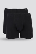 DELTA - מארז 2 תחתוני בוקסר ארוכים COTTON STRETCH שחור - MASHBIR//365