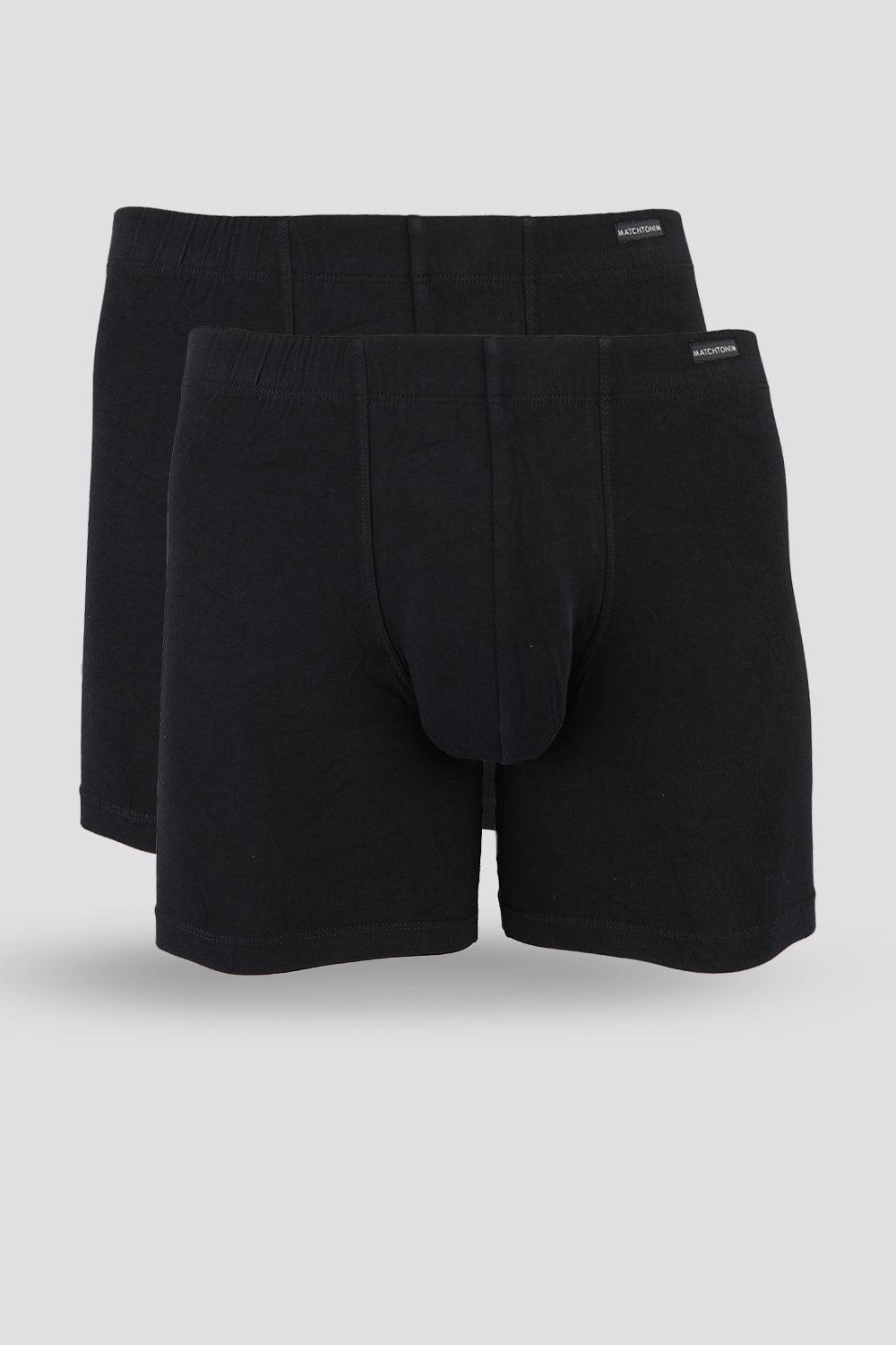DELTA - מארז 2 תחתוני בוקסר ארוכים COTTON STRETCH שחור - MASHBIR//365