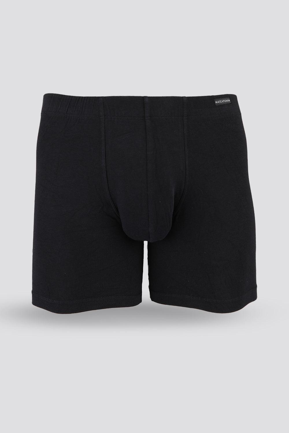 DELTA - מארז 2 תחתוני בוקסר ארוכים COTTON STRETCH שחור - MASHBIR//365