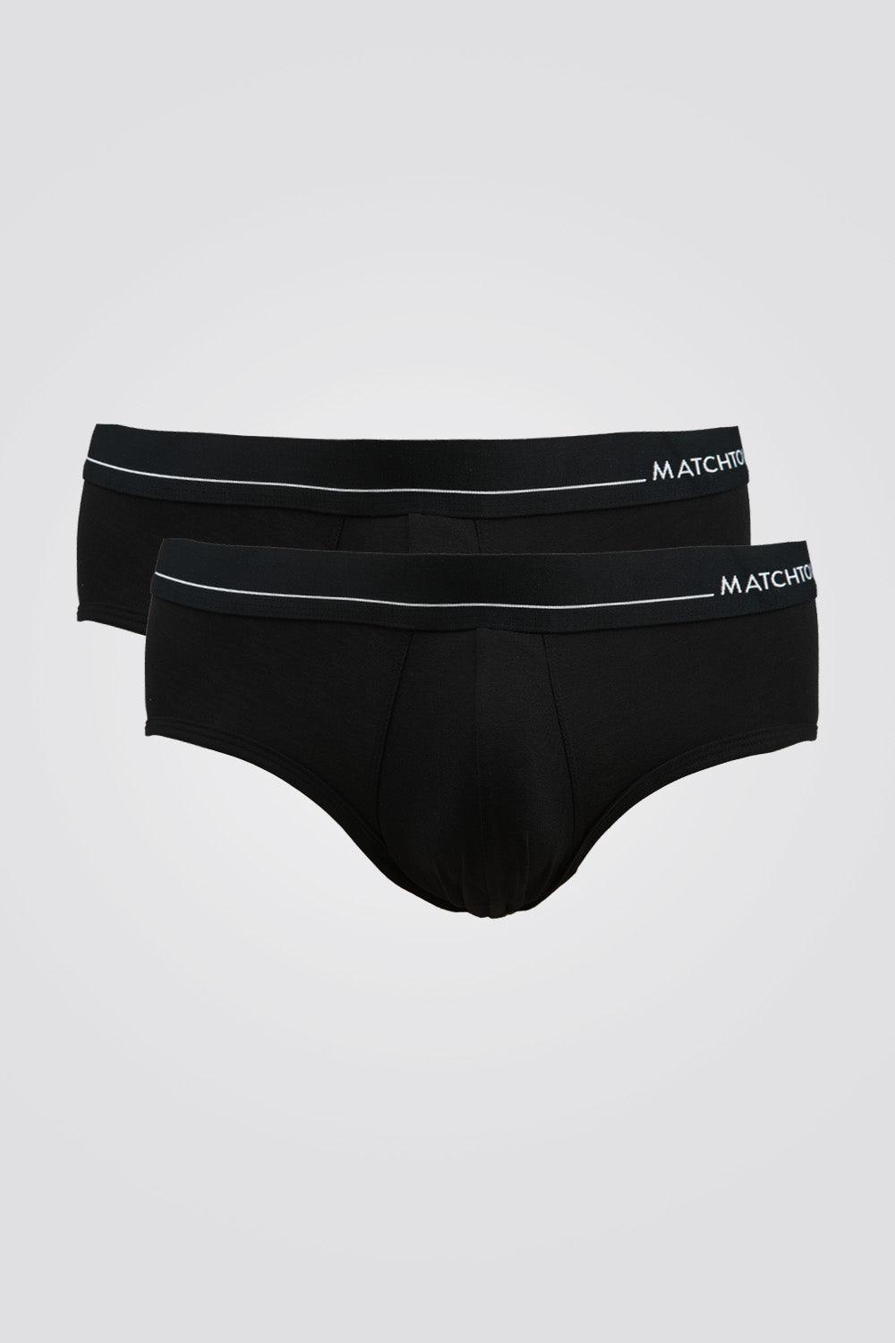 DELTA - מארז 2 תחתוני סליפ מבד מודל MODAL שחור - MASHBIR//365